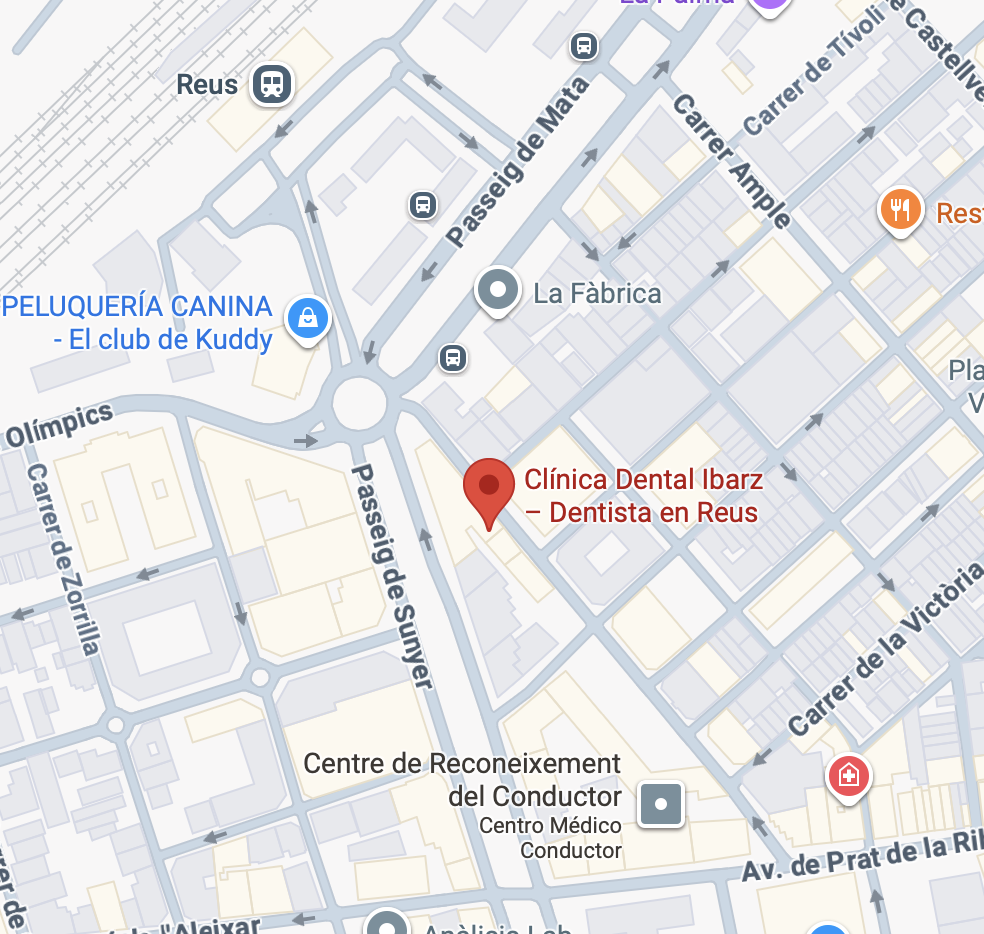 Ubicación Clínica Dental Ibarz en Reus Mapa Dental Ibarz - Ortodoncia Reus